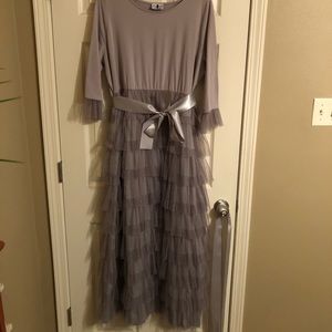 Gray layered dress